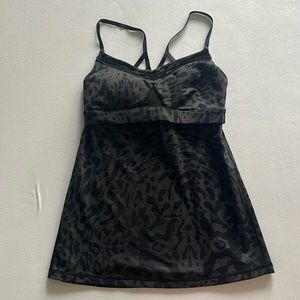 Lululemon Black Leopard print Tank
